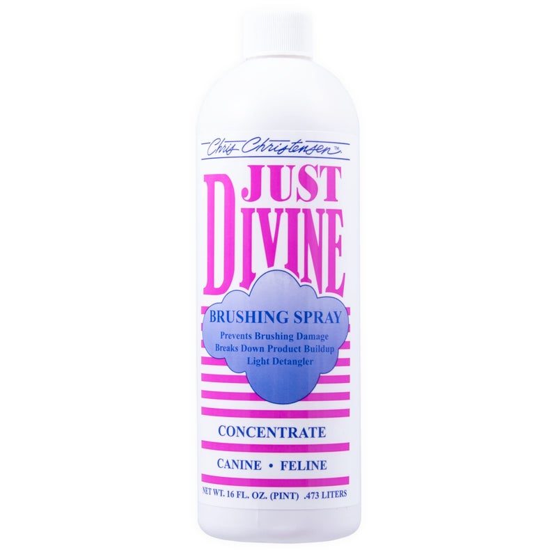 Chris Christensen Just Divine Dog Brushing Spray Concentrate, Groom Like a Professional, Prevents Brushing Damage, Light Detangler, All Coat Types, Made in USA, 16oz - Image 1